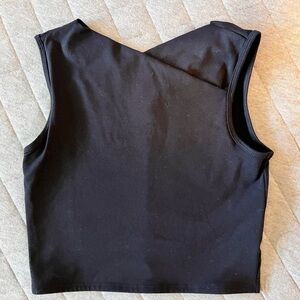 LIVE THE PROCESS Medum Black Crop Ballet Sleeveless Workout Top Orig $140